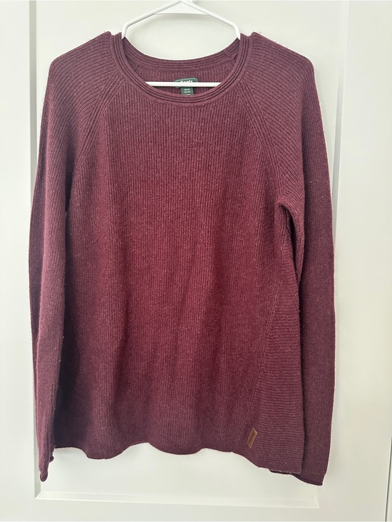 Roots Sweaters - Roots Canada Maroon Knit Crewneck Sweater Size Medium Cashmere Wool Blend